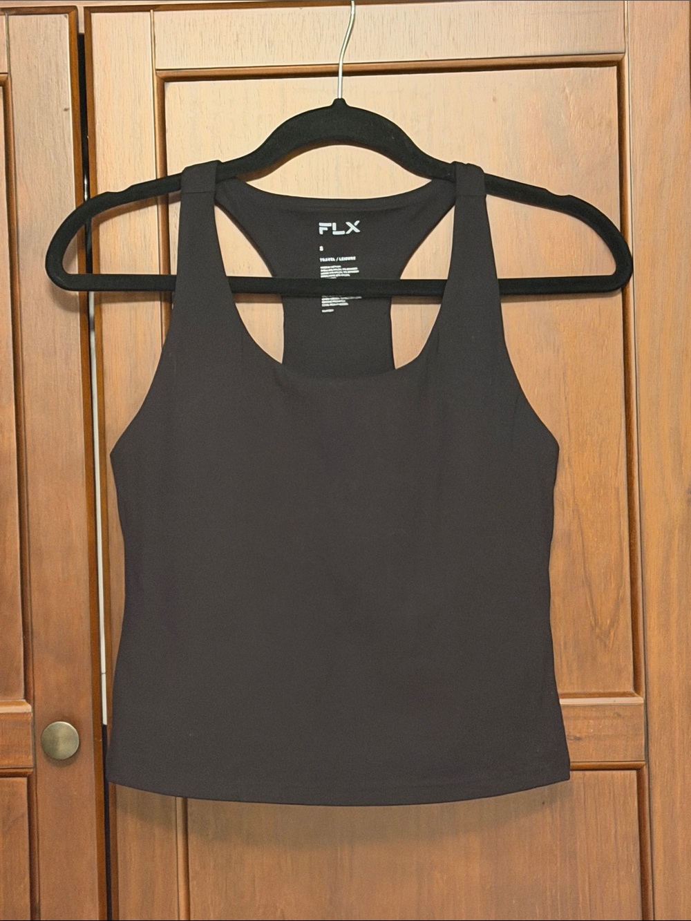 Women's FLX Black Racerback Tank Top - Small